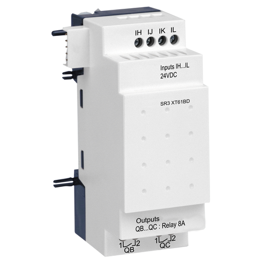 SR3XT61BD - ANALOGUE IO EXTENSION MODULE, ZELIO LOGIC - 6 INPUT/OUTPUT - 24VDC. Sold in units of 1