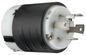L1430P - TURNLOK 30A 125/250V 3P 4-WIRE BLACK BACK WHITE FRONT PLUG. Sold in units of 1