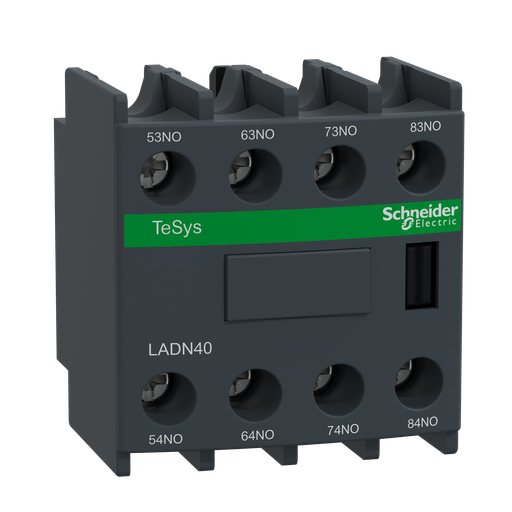 LADN40 - FRONT CONTACTS BLOCK 4NO. Sold in units of 1
