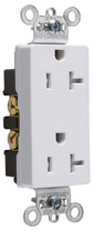 TR26342W - TR DECO REC 20A 125V SIDE WIRE, WHITE. Sold in units of 1