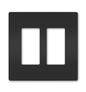 RWP262BK - RADIANT WALLPLATE 2G BLACK. Sold in units of 1