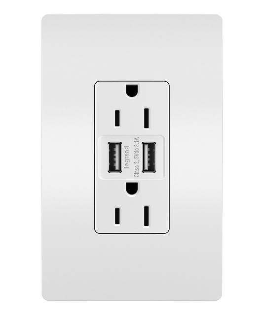 TM826USBW - 3.1 USB + DUPLEX 15A WHITE. Sold in units of 1