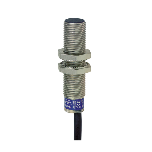 XS612B1PAL2 - INDUCTIVE PROXIMITY SENSORS XS, XS6 M12, L54MM, BRASS, SN4MM, 12...48 VDC, CABLE 2 M. Sold in units of 1