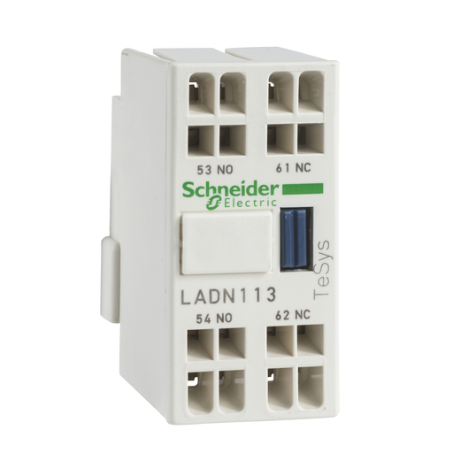 LADN203 - FRONT CONTACT BLOCK 2NO SPRING TERMINALS. Sold in units of 1