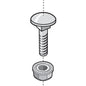 EZBN1/4EZ - 1/4IN ROUND HEAD SCREW & FLANGE NUT, (50 PCS). Sold in units of 1