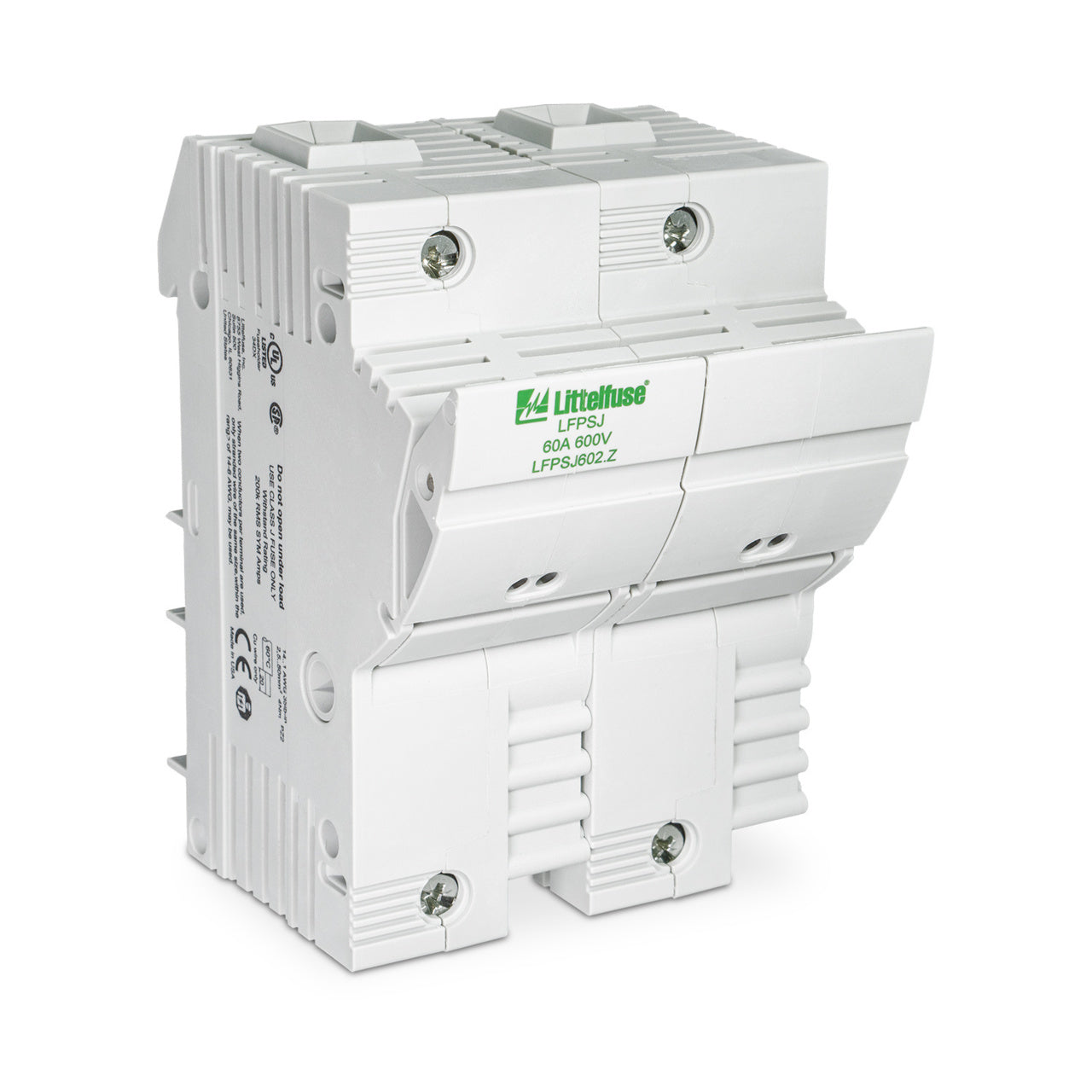 LFPSJ602.Z - 600V CLASS J DEAD FRONT HOLDER 60A 2P - 3/PQT. Sold in units of 3