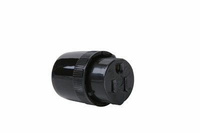 5296BK - 15A 125V 2P 3WIRE GROUNDING DEAD-FRONT CONNECTOR BLACK. Sold in units of 1