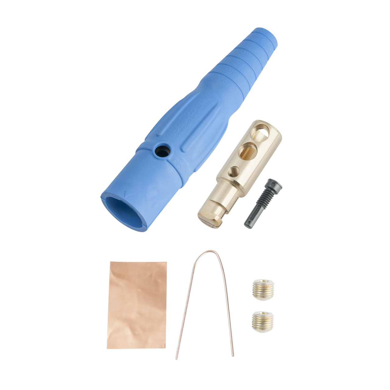 PS40MBBL - CAM-TYPE 400A 600V SERIES 16 IN-LINE CONN MALE 2/0-4/0 BLUE. Sold in units of 1