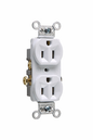 CR15W - 15A 125V STRAIT BLD COMM SPEC GRD DUP RECPT LT WHITE. Sold in units of 1