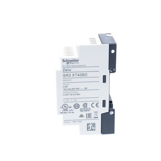 SR3XT43BD - ANALOGUE IO EXTENSION MODULE, ZELIO LOGIC SR2 SR3, 4 IO, 24V DC. Sold in units of 1