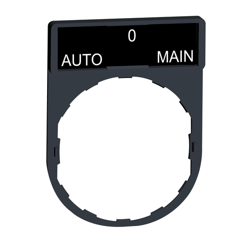 ZBY2185 - LEGEND PLATE FOR PUSHBUTTON SWITCH. Sold in units of 1