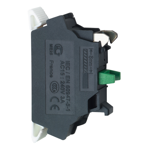 ZBE1015 - N/O CONTACT, WITH SPRING CLAMP. Sold in units of 1