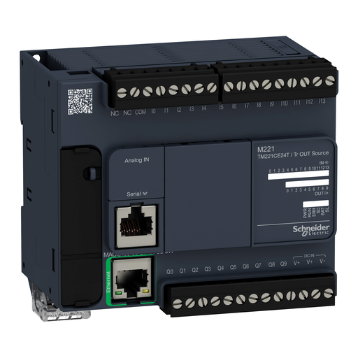 TM221CE24T - CNTL M221,24IO TR.SRC. ETHERNET COMPACT. Sold in units of 1
