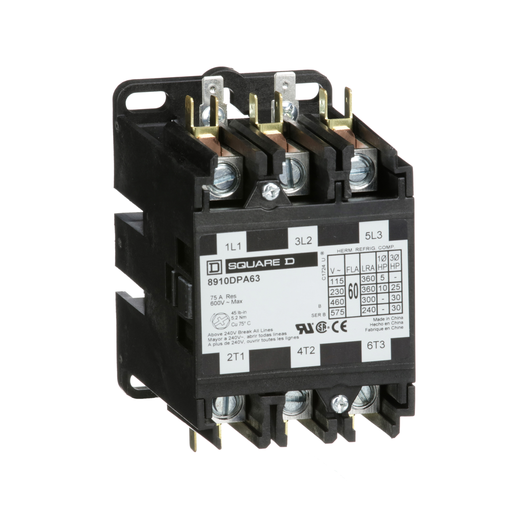 8910DPA63V09 - CONTACTOR 600V. Sold in units of 1