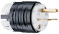 PS5666X - 15A 250V STRAIT BLD EHU SPEC GRD PLUG BLACK & WHITE. Sold in units of 1