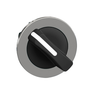 ZB4FD2 - FLUSH MOUNTED BLACK SELECTOR SWITCH HEAD. Sold in units of 1