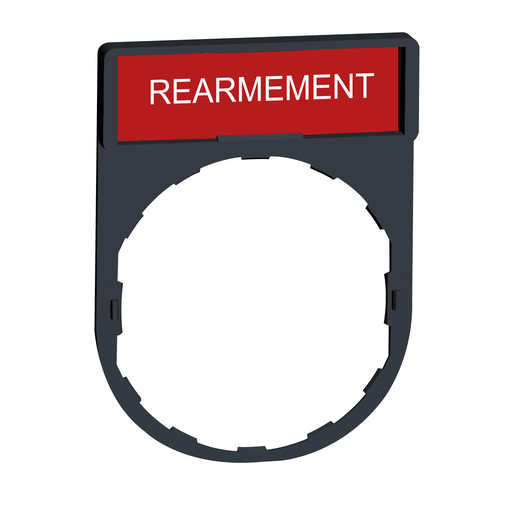 ZBY2123 - STD NAMEPLATE:  "REARM". Sold in units of 1