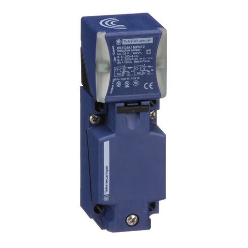XS7C4A1MPN12 - INDUCTIVE SENSOR, XS7, 40X40X117, PBT, SENSING 15 MM, 24 TO 240 VAC/DC, TERMINALS. Sold in units of 1