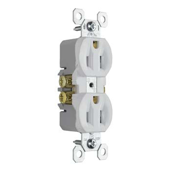 3232TRW - TRADEMASTER 15A 125V SB TAMPER-RESIST DUP RECP GROUNDING WHT. Sold in units of 1