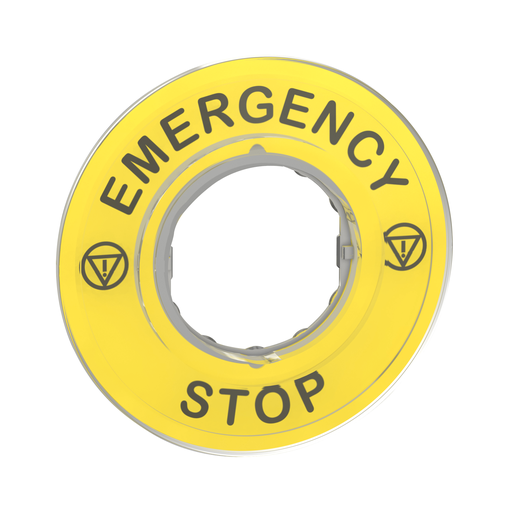 ZBY9320 - ETIQUETTE EMERGENCY STOP 3D. Sold in units of 1