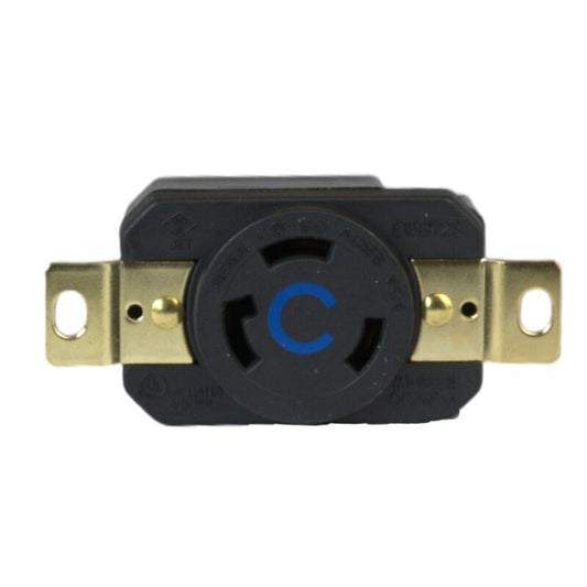 L6-30R - LOCKING RECEP, 30A 250VAC 1PH. Sold in units of 1