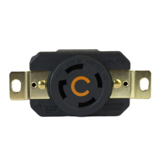 L14-30R - LOCKING RECEP  30A 125/250VAC 1PH. Sold in units of 1