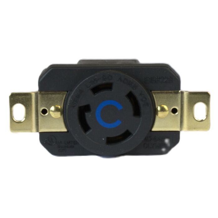 L15-30R - LOCKING RECEP, 30A 250VAC 3PH. Sold in units of 1