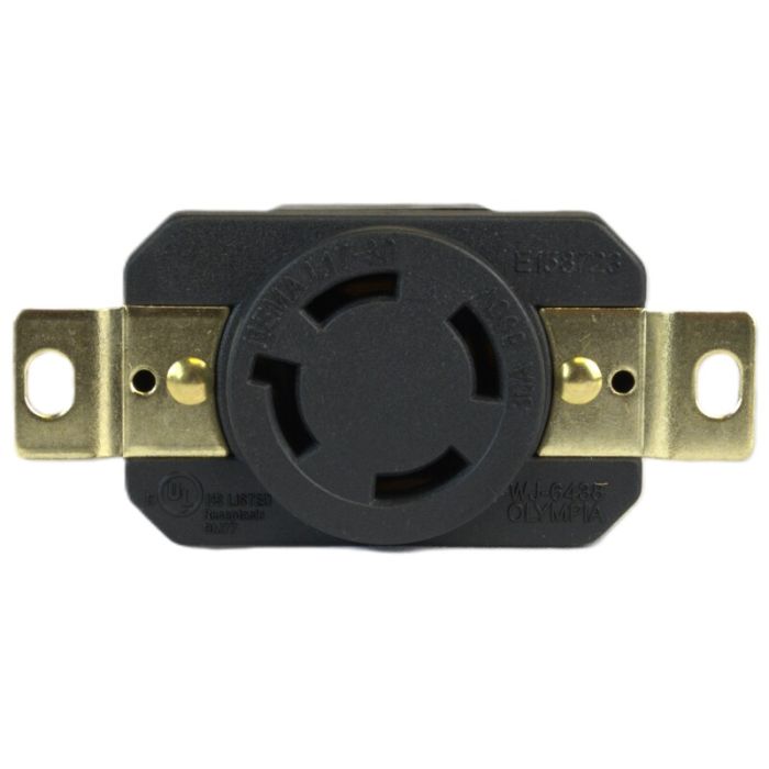 L17-30R - LOCKING RECEP  30A 600VAC 3PH. Sold in units of 1