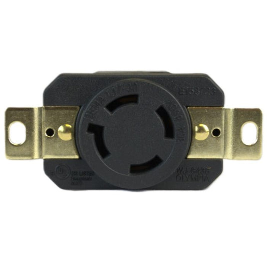 L17-30R - LOCKING RECEP  30A 600VAC 3PH. Sold in units of 1