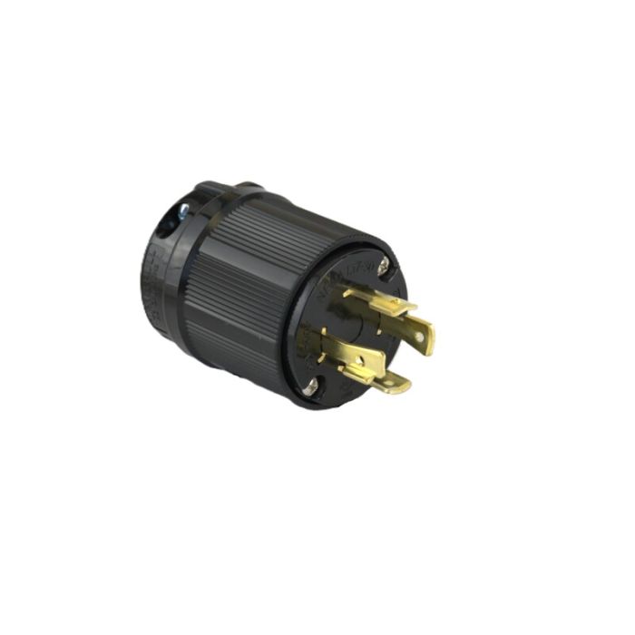 L17-30P - LOCKING PLUG, 30A 600VAC 3PH, BLACK. Sold in units of 1