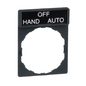 ZBY2387 - LEGEND PLATE FOR PUSHBUTTON SWITCH. Sold in units of 1