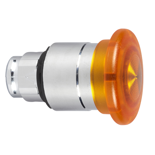 ZB4BW653 - AMBER ILLUM MUSHROOM HEAD PUSH-PULL. Sold in units of 1