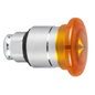 ZB4BW653 - AMBER ILLUM MUSHROOM HEAD PUSH-PULL. Sold in units of 1