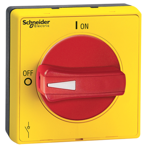 VLSH2S5R - PROTRUDING RED HANDLE SCREW FIXING. Sold in units of 1