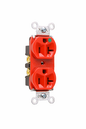 8300HRED - 20A 125V SB HD HG COMPACT DESIGN B/S WIRE DUPLEX  RECEPT RED. Sold in units of 1
