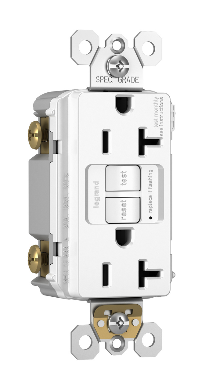 2097TRW - SELF-TEST GFCI RECEP TAMPER RESIST, WHITE. Sold in units of 1