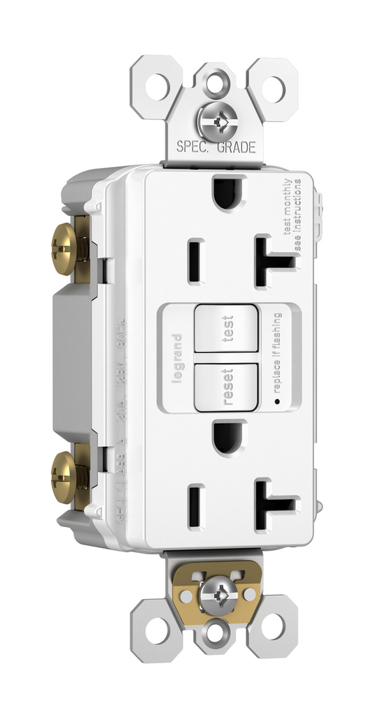 2097TRW - SELF-TEST GFCI RECEP TAMPER RESIST, WHITE. Sold in units of 1