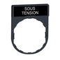 ZBY2126 - LEGEND PLATE FOR PUSHBUTTON SWITCH. Sold in units of 1