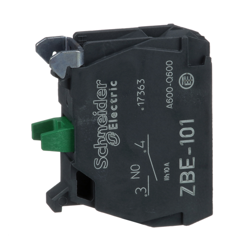 ZBE101 - CONTACT BLOCK FOR PUSHBUTTON SWITCH 1NO. Sold in units of 1