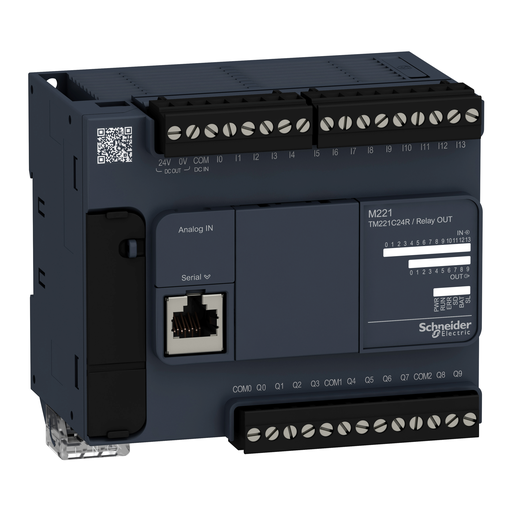 TM221C24R - CONTROLLER M221-24IO RELAY COMPACT. Sold in units of 1