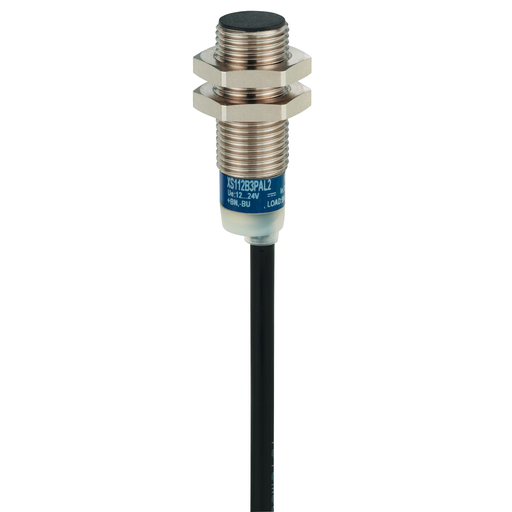 XS612B1MAL2 - INDUCTIVE PROXIMITY SENSORS XS, XS6 M12, L54MM, BRASS, SN4MM, 24...240VAC/DC, CABLE 2 M. Sold in units of 1