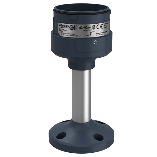 XVUZ02 - FIXING PLATE WITH 100MM POLE, BLACK. Sold in units of 1
