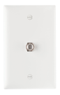 TPCATVW - 1G FTYPE COAX CONNECTOR & WP WHITE. Sold in units of 1