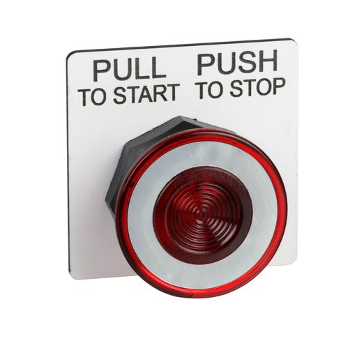 9001SKR9R - 30MM PUSH-PULL OPERATOR RED KNOB. Sold in units of 1
