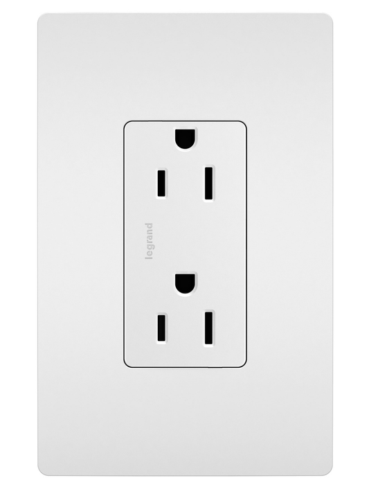 885TRW - TRADEMASTER 15A 125V TR DECORATOR RECEPTACLE WHITE. Sold in units of 1