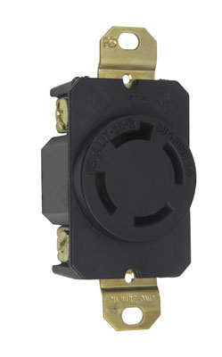 L1730R - TURNLOK 30A 3Ø 600V 3P 4-WIRE SGL RECPT BLACK. Sold in units of 1