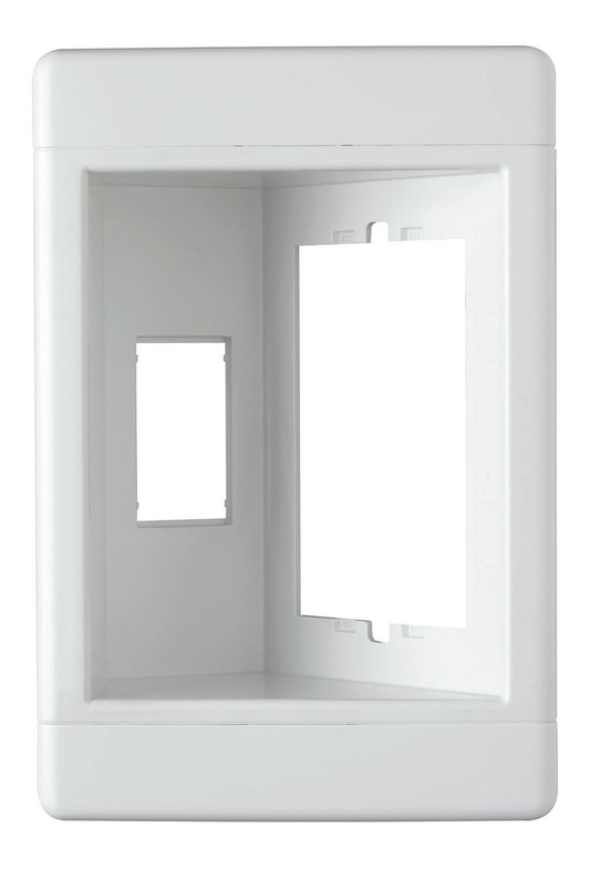 TV1WW - 1G RECESSED TV BOX FRAME ONLY WHITE. Sold in units of 1