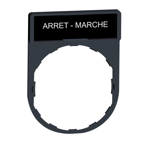ZBY2166 - STD NAMEPLATE:  "ARRET - MARCHE". Sold in units of 1