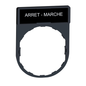 ZBY2166 - STD NAMEPLATE:  "ARRET - MARCHE". Sold in units of 1