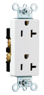 26342W - 20A 125V SB SPEC GRD SIDE WIRE DECORATOR DUP RECEPT WHITE. Sold in units of 1